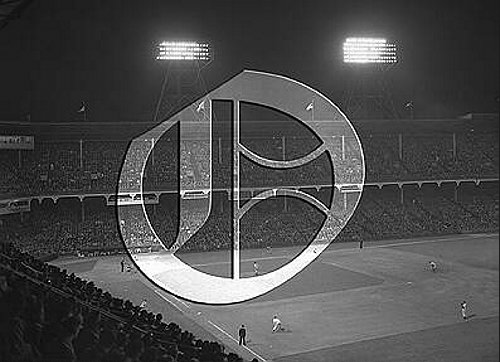 Night game action at Ebbets Field56N0372